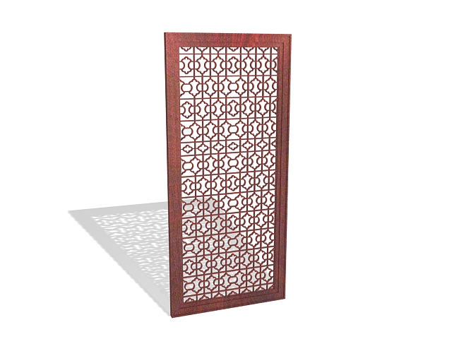 Indoor decorative lattice panel 3d rendering