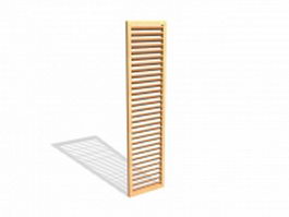 Wood shutter panel 3d model preview