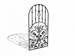 Wrought iron window decorations 3d model preview