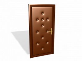 Leather tufted door 3d model preview