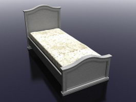 Country French twin bed 3d model preview