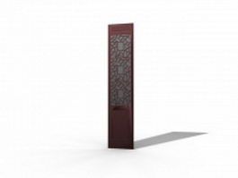 Construct screen porch panel 3d model preview