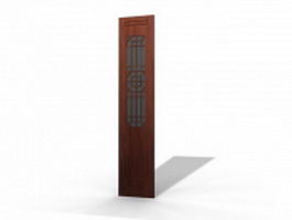 Chinese Screens panel 3d model preview