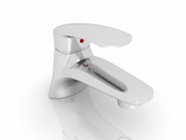 Single basin faucet 3d model preview