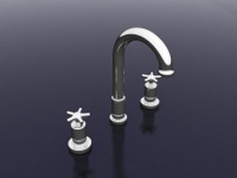 Dual handle faucet 3d model preview