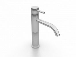 Single hole bathroom faucet 3d model preview