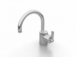 Gooseneck faucet 3d model preview