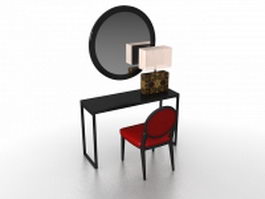 Bedroom vanity table set 3d model preview