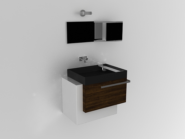 Bathroom vanity design 3d rendering