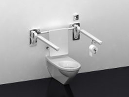 Handicapped toilet 3d model preview