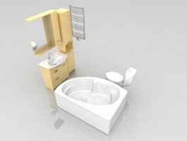 Bathroom equipment design 3d model preview