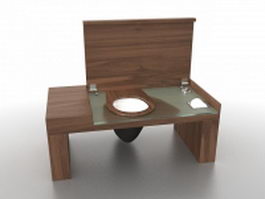 Bathroom vanity table 3d model preview