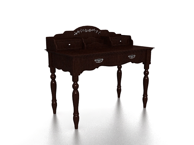 Victorian vanity table 3d rendering