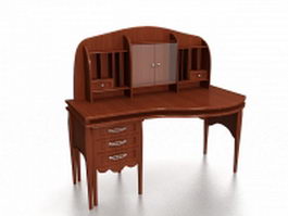 Dressing table with hutch 3d model preview