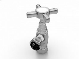 Cross head angle valve 3d model preview