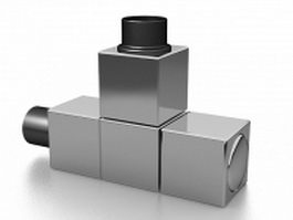 Radiator valve 3d model preview