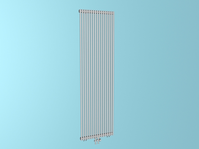 Vertical column radiator 3d rendering