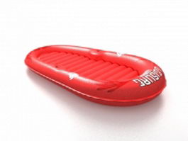 Rubber raft boat 3d model preview