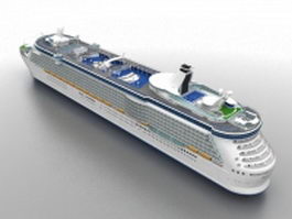Luxury cruise ship 3d model preview