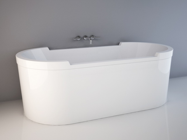 Duravit Starck tub 3d rendering