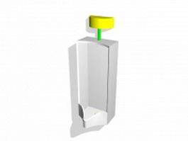 Floor mount urinal 3d model preview
