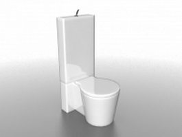 High toilet 3d model preview