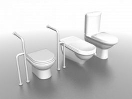 Toilet set 3d model preview