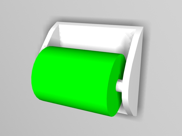 Toilet paper holder 3d rendering