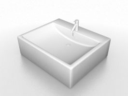 Porcelain vessel sink 3d model preview
