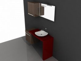 Bathroom vanity set 3d preview