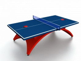 Indoor table tennis table 3d preview