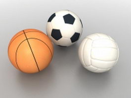Sports balls 3d preview