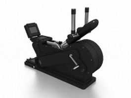 Elliptical trainer machine 3d model preview