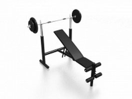 Weight bench with weights included 3d preview