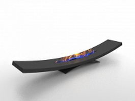 Arch gas fireplace 3d model preview