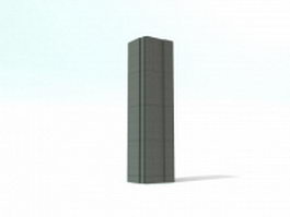 Concrete square column 3d model preview