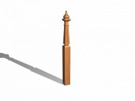 Baluster tapered 3d model preview