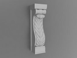Exterior architectural corbel 3d model preview
