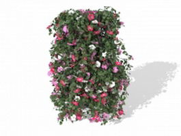 Garden flower pot arrangements 3d model preview