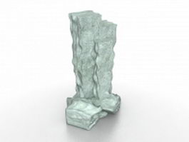 Decorative stones for landscaping 3d model preview