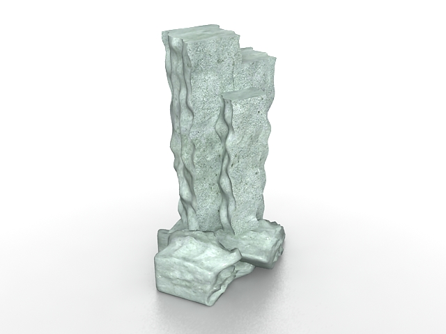 Decorative stones for landscaping 3d rendering