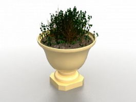 Large urn planter 3d model preview