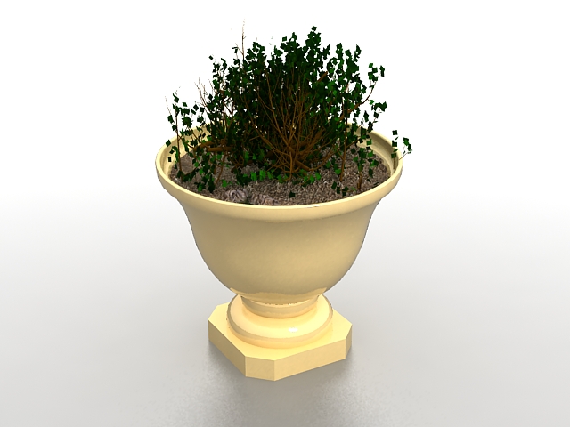 Large urn planter 3d rendering