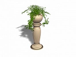 Tall garden planters 3d model preview