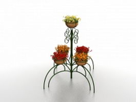 Garden plant stand 3d model preview