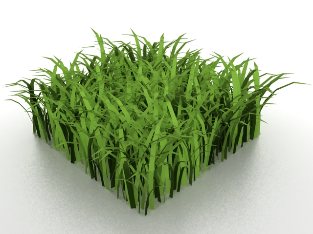 Grass pieces 3d rendering