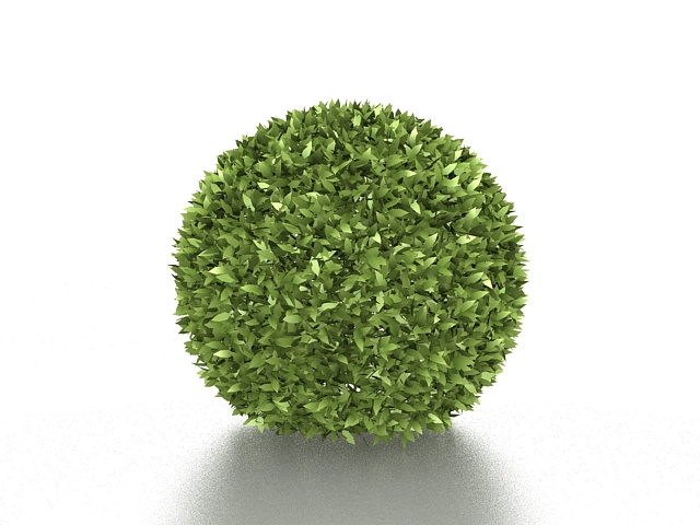 Green topiary ball 3d rendering