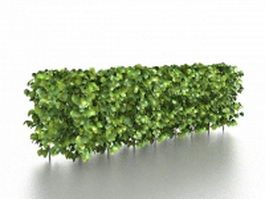 Landscape hedges shrubs 3d model preview