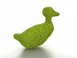Duck topiary 3d model preview