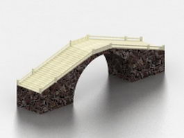 Landscaping stone bridge 3d model preview